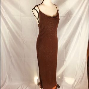 Warm Brown Glitter Gown